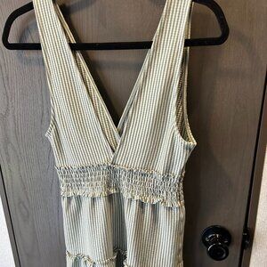 American Eagle Green and white striped mini Dress, XS